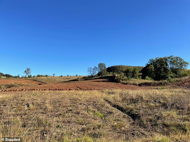 Chris Le fears he has lost his $50,000 deposit with Simone Homes after the construction company collapsed.  The photo shows his piece of land that is still fallow