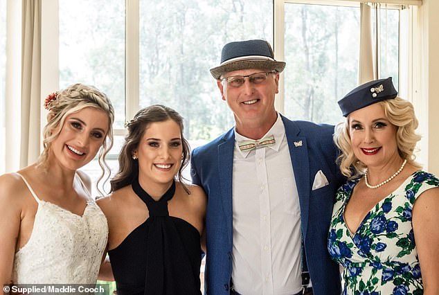 Maurice Cole lost his battle with prostate cancer 16 months after this photo was taken.  He is pictured with wife Kathryn (right) and daughters Maddie (left) and Imogen