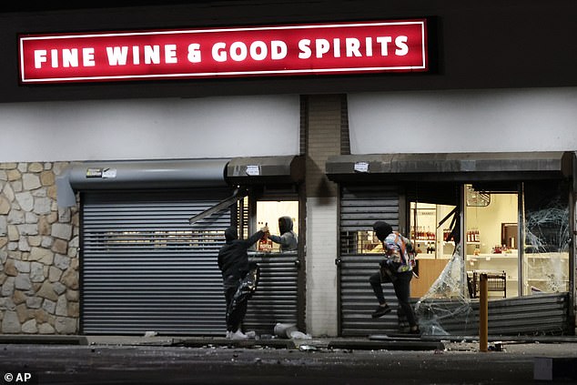 Looters also stormed through 18 liquor stores in the Philadelphia area, causing all Fine Wine and Good Spirits stores in Philadelphia to close on Wednesday.