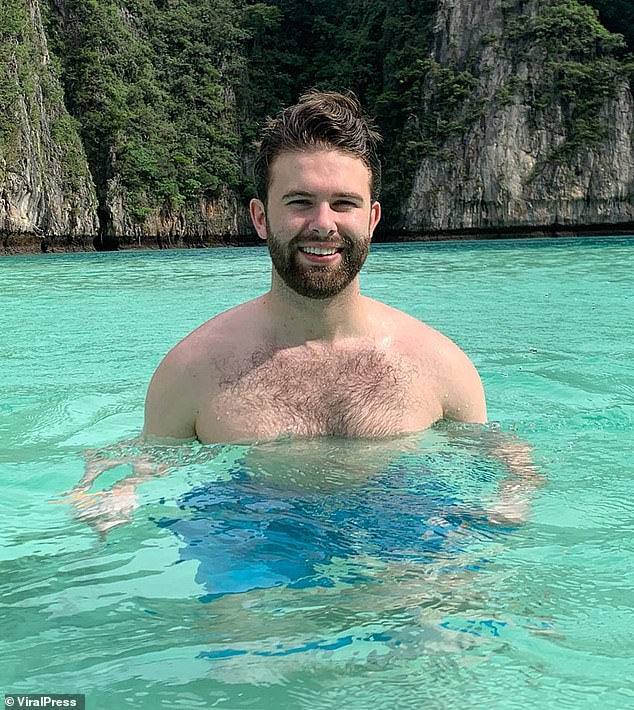 TikTok star and teacher Luke Rockwell, 29, (pictured in Thailand in 2020) has been arrested for allegedly having sex with a minor he allegedly infected with STDs