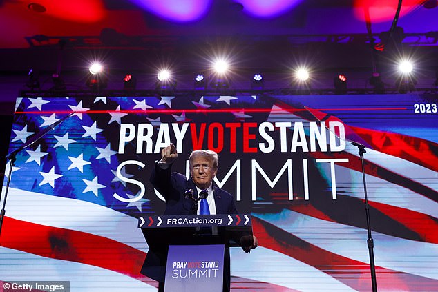 Donald Trump will be seen at a 'Pray Vote Stand' summit in Washington DC on Friday