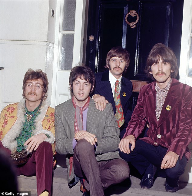 Beatle John Lennon (far right) allegedly gave Uri Geller an 'alien object' (Getty)