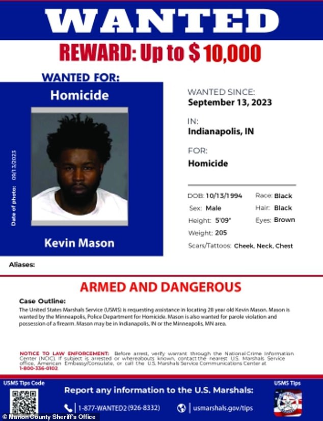 The wanted poster that US Marshals distributed describes Mason as 