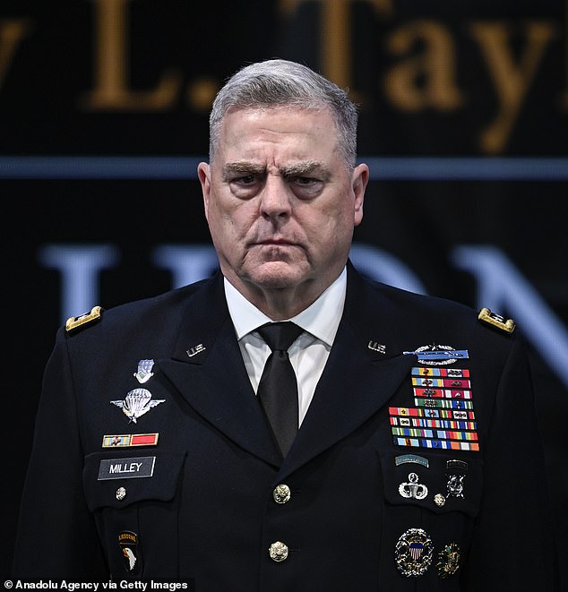 General Mark Milley (pictured), the US chairman of the Joint Chiefs of Staff, said it would be 