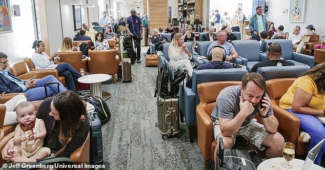 The airline hopes to put an end to crowds in its Sky Lounges, such as this one in Fort Lauderdale