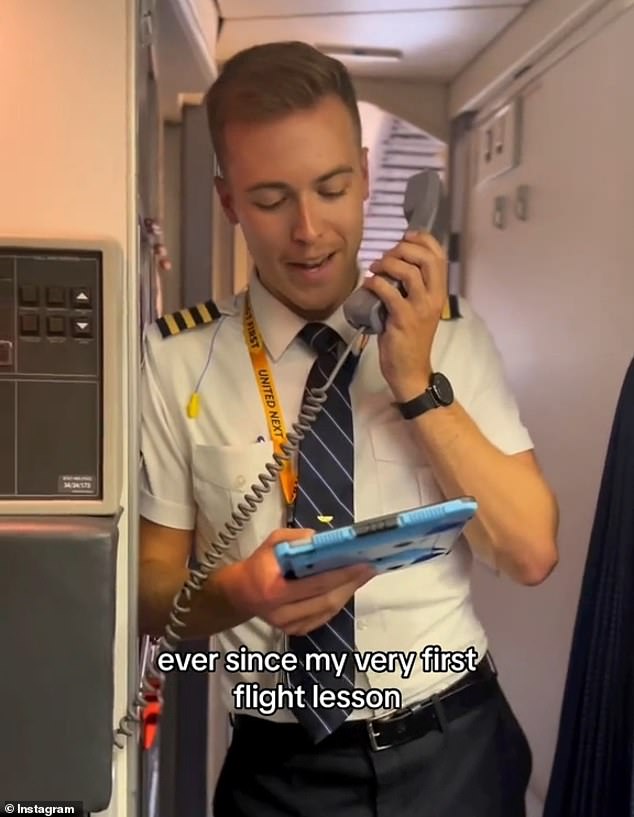 Pilot Cole Doss, 31, made a special announcement after sharing the expected weather conditions and shout out to his mother Moya Hagerty Doss on July 25.