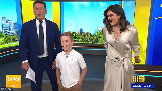 Australian schoolboy Byron Kirk, 10, returned to television after his extraordinary moment on Australia's Today show left the world angry.