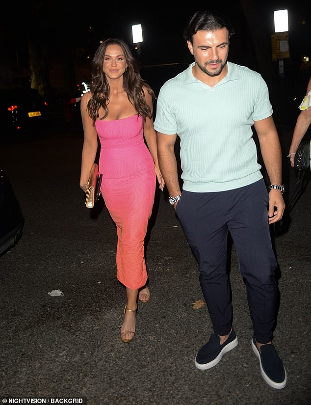 Delicious!  Vicky Pattison cut a stylish figure as she enjoyed a romantic date night with her fiancé Ercan Ramadan on Friday