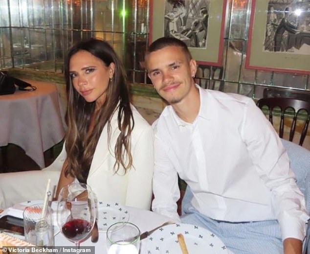 Family: Victoria also wished Romeo a happy birthday on Friday with a sweet montage of photos