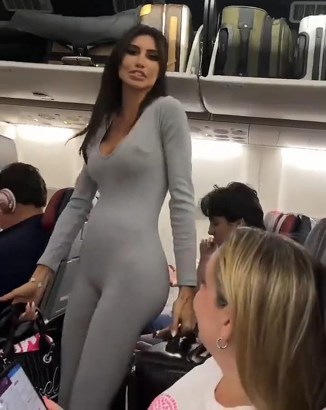 An irate airline passenger who shouted 'I'm Instagram famous' at her fellow flyers has gone viral in a video