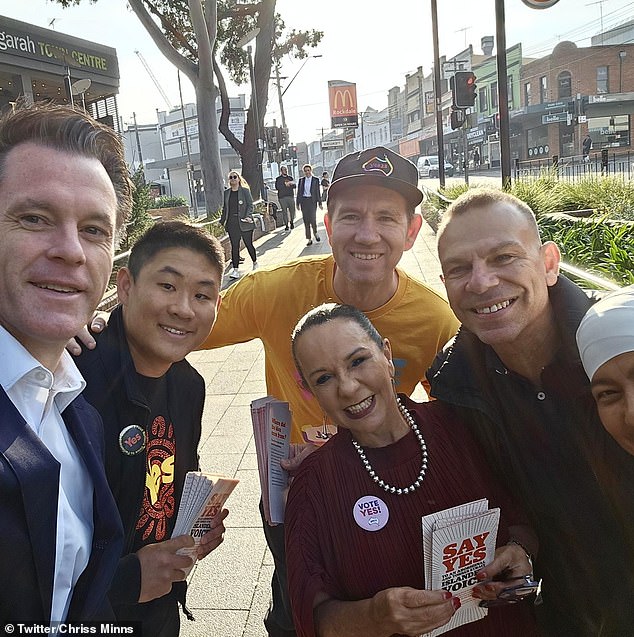 The conversation was caught on camera at a Yes23 campaign event in support of the Indigenous Voice to Parliament in the duo's electorate of Kogarah in Sydney on Friday morning.