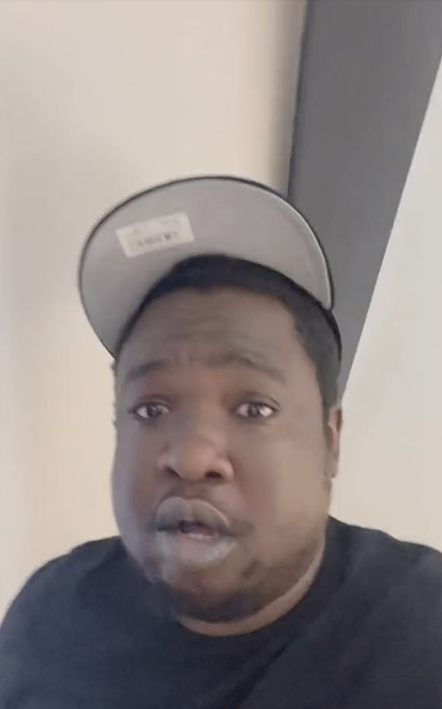 The photo shows TikTokker WalkZ's reaction after eating the incredibly spicy chips for which people have been hospitalized