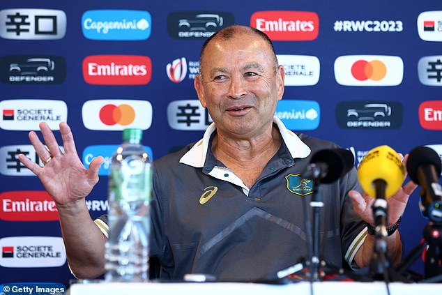 Australian head coach Eddie Jones knows the pressure is on for his team to beat Wales at the World Cup this weekend