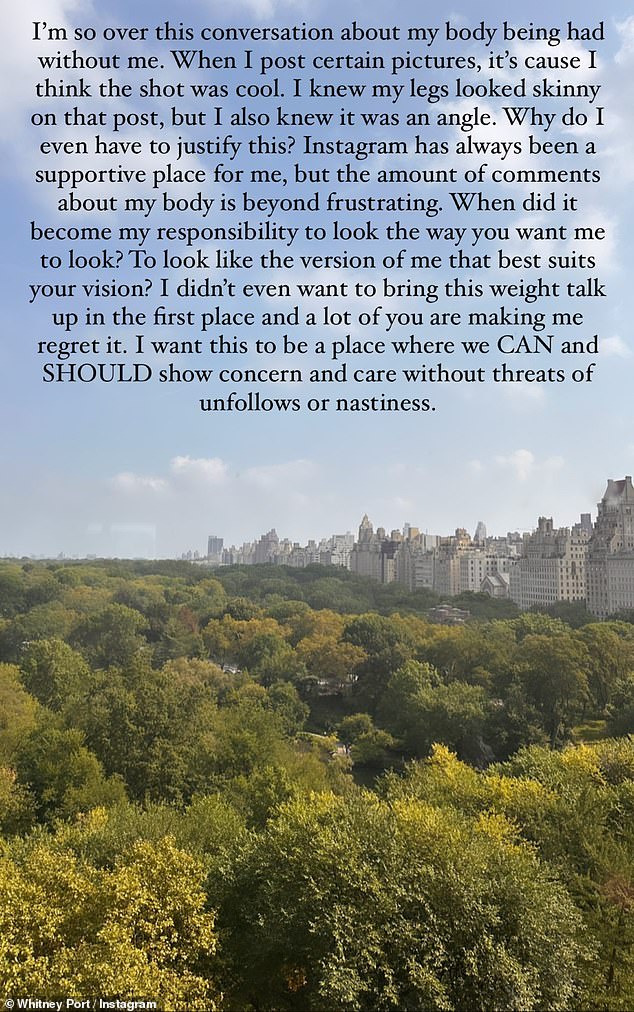 About it: 'I'm so over this conversation that my body would have to exist without me.  If I post certain photos it's because I think the shot is cool,