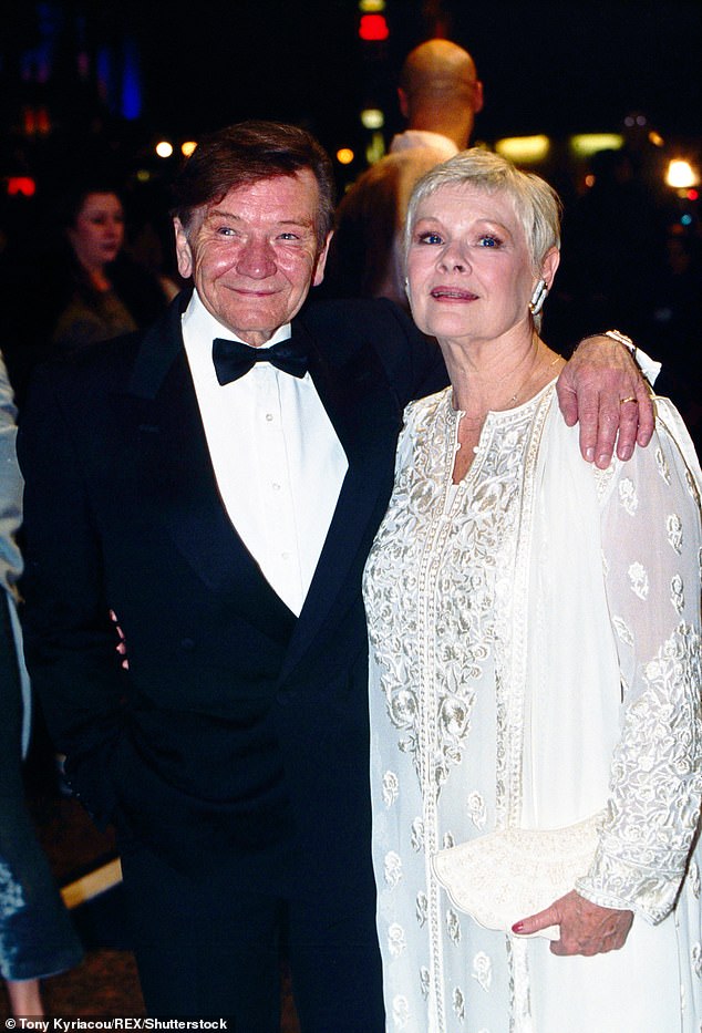 Widow: Before finding love again, Judi Dench was married to actor Michael Williams, with whom she starred numerous times, until his tragic death in 2001 at age 65 (pictured together in 1999)