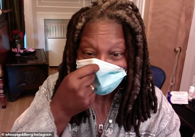 Whoopi Goldberg has revealed she is still testing positive for COVID and is in quarantine with a mysterious man