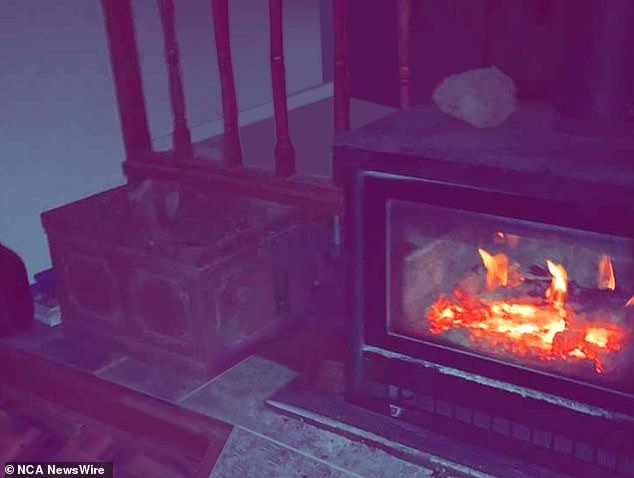 This image of a fireplace in a house was also released by the AFP and could lead them to criminals, according to them