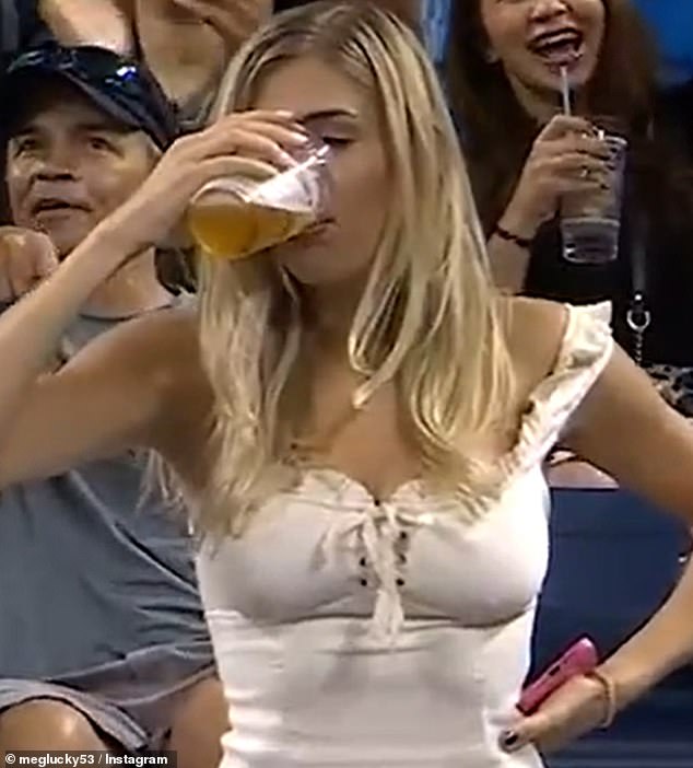 Tennis fan Megan Lucky went viral after drinking beer at the US Open in recent years, but her recent experience at Flushing Meadows was very different