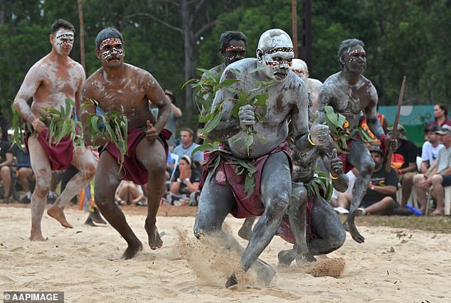 The simple marketing of the No campaign has given it a huge 57-43 lead nationally, with Tasmania the only state still backing the Yes side.  Members of the Yolngu people are pictured during the Garma festival on Sunday, August 6, 2023