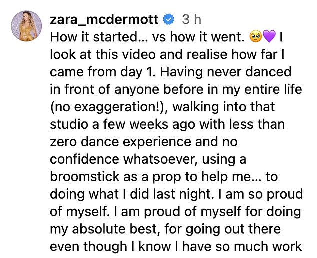 Zara McDermott reflects on how far shes come as she