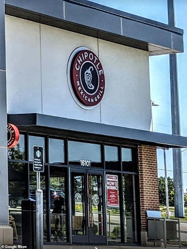 Chipotle fired the assistant manager at their Lenexa, Kansas franchise, pictured
