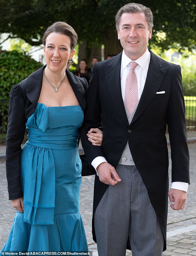 Archduchess Priscilla of Habsburg-Lorraine and Gabrielle des Comtreras (pictured) smiled as they posed for photos