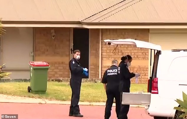 Leon Bropho, 33, was charged with attempted murder when he appeared in court on Saturday.  Pictured: WA Police in Jules Court, Wilagee