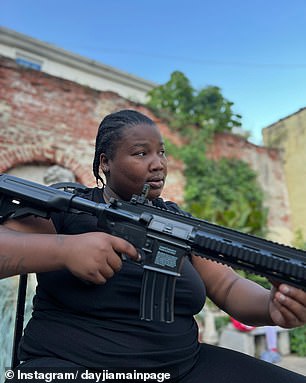 Blackwell posed with a gun in a September 20, 2023 Instagram photo