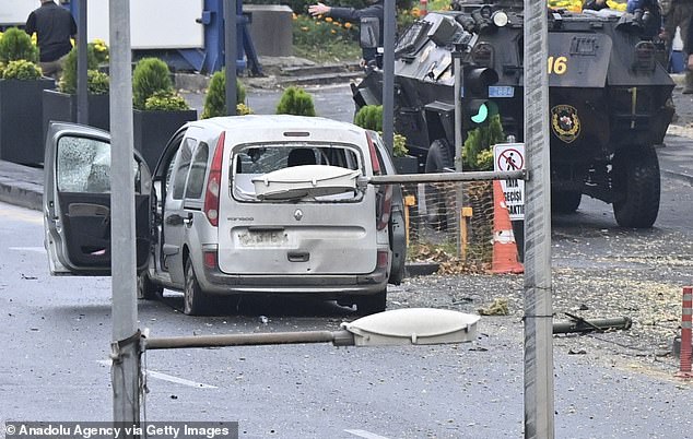 The rocket launcher was seen near the vehicle used by the attackers