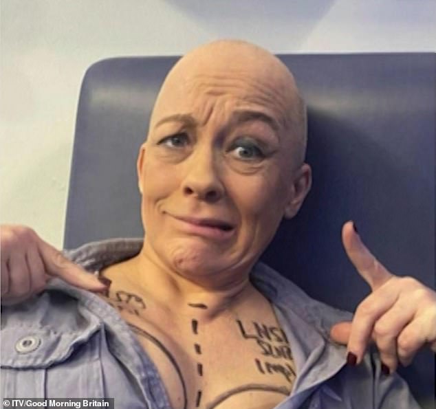 Positive: Now she says her new attitude to life is to always be 'proactive' because any of us could be 'dead tomorrow' (pictured during her battle with cancer)