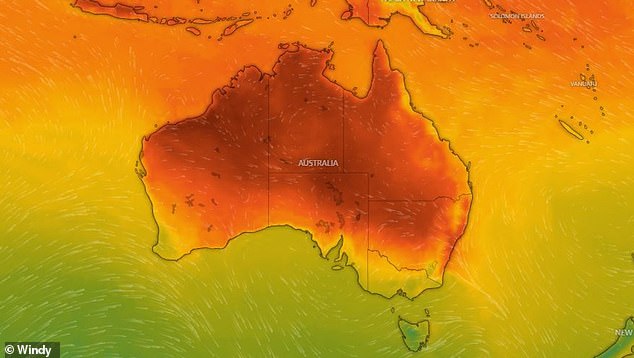 Australia was set to experience a scorching hot day on Sunday, with strong winds raising fears of widespread fires