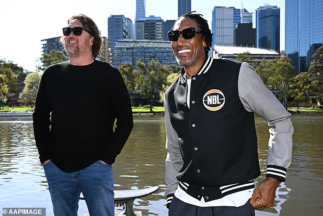 Pippen was reunited with Australian Boomers champion Luc Longley, who played with him for the Chicago Bulls, promoting the NBL at the same time.