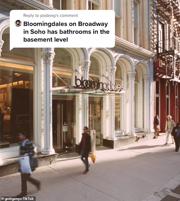 Bloomingdale's in Soho is one of the more expensive bathroom spots Teddy recommended