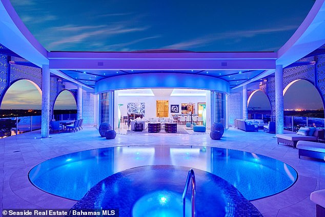 Bankman-Fried put his luxury penthouse in the Bahamas up for sale for $40 million after the company filed for bankruptcy on Friday.  (Pictured: a view of the interior of the penthouse)