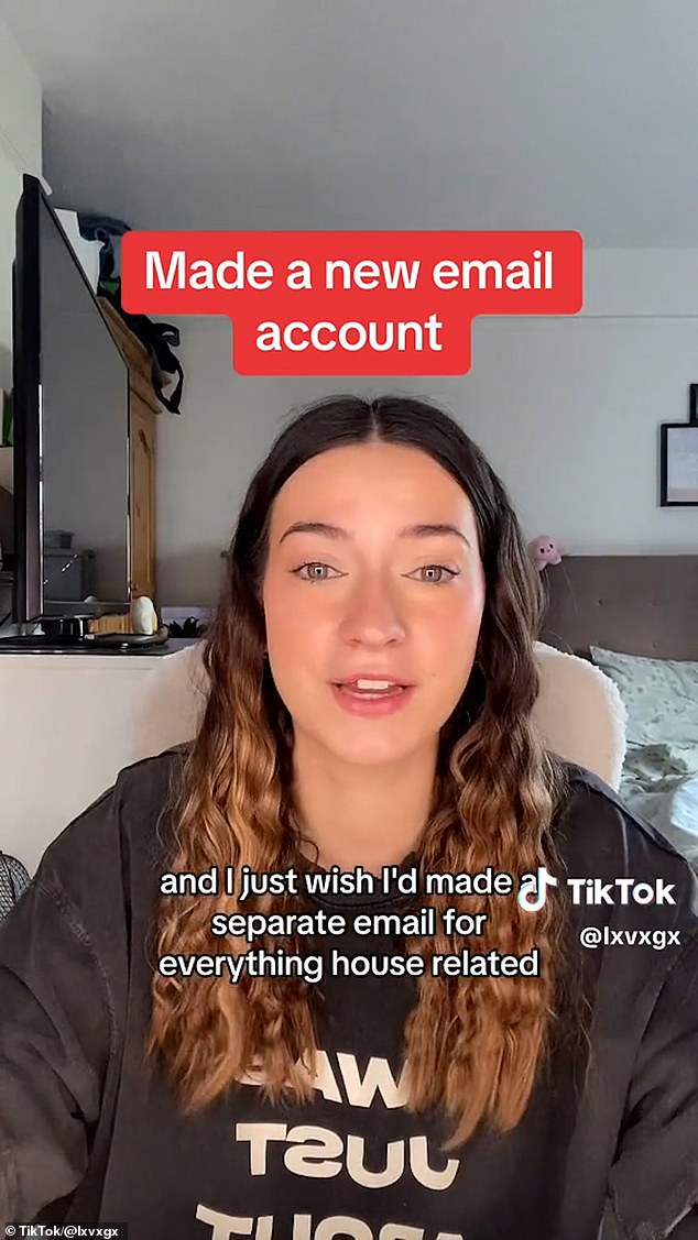 She told viewers: 'The first thing I wish I had done was create a new email account because oh my god, there are so many emails, there are so many different people to contact'