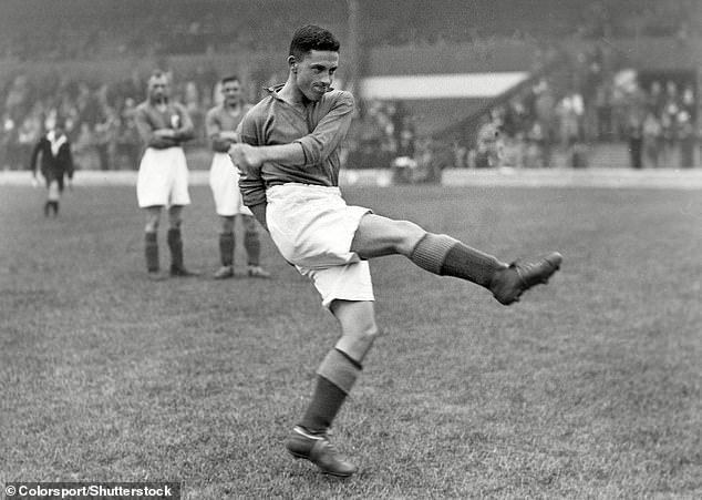 Career: At the age of 16 or 17, Leeds United offered Eric a contract, paying him £12 per week, which would allow him to play football full-time and support his family (Eric pictured for Leeds United during the 1936/1937 football season)