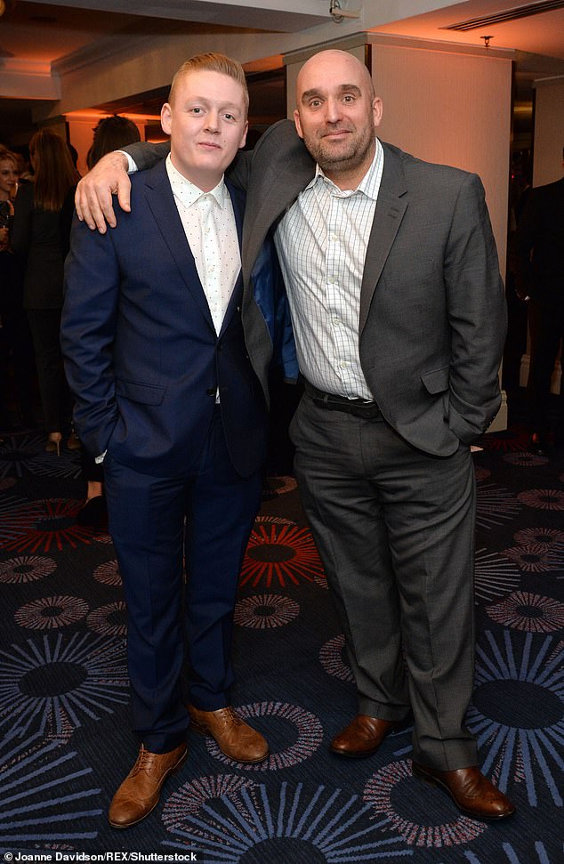 Child: In addition to Stephen This Is England, director Shane Meadows also offered his home to Thomas after his mother died (Thomas, left, and Shane, right, pictured in 2016)