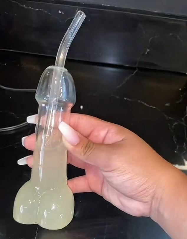 A penis-shaped drinking cup is among the most daring objects left behind