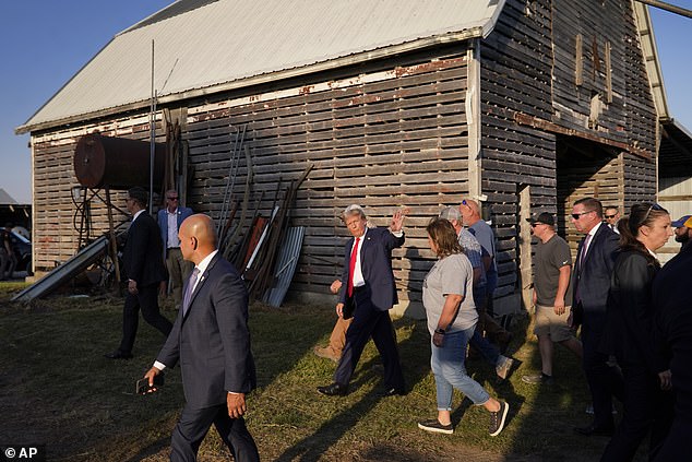 Trump arrived in Iowa after a two-day trip to California, where he won 6 million of his 74 million votes in 2020, losing the state to Democrat Joe Biden by 30 percentage points