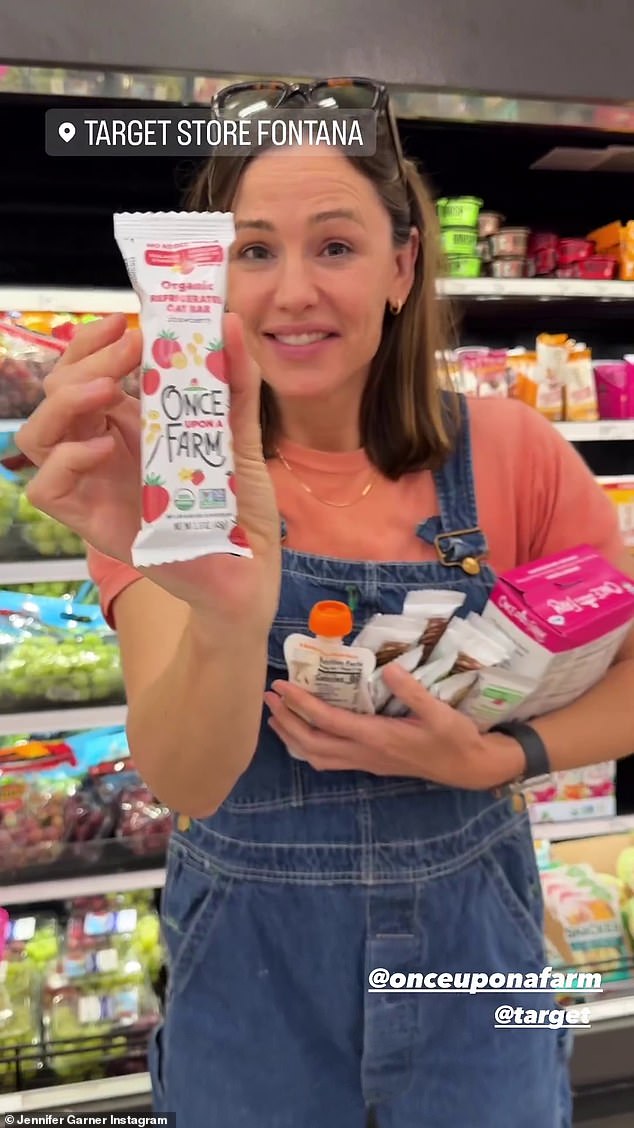 'Delicious!'  The four-time Emmy nominee was simply promoting the new Refrigerated Oat Bars from Once Upon a Farm, an organic food company she co-founded in 2017 with John Foraker, Ari Raz and Cassandra Curtis.