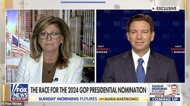 Speaking on 'Sunday Morning Futures' with Maria Bartiromo, the presidential candidate from the Sunshine State said he has no plans to take on the role alongside Trump