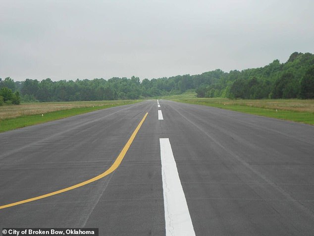 The pilot, 70-year-old James Baxter, was flying a 1972 Bananza A36 and was preparing to land on the runway at Broken Bow Airport when he spotted the woman, Samantha Hayes, on her mower in the field surrounding the runway.