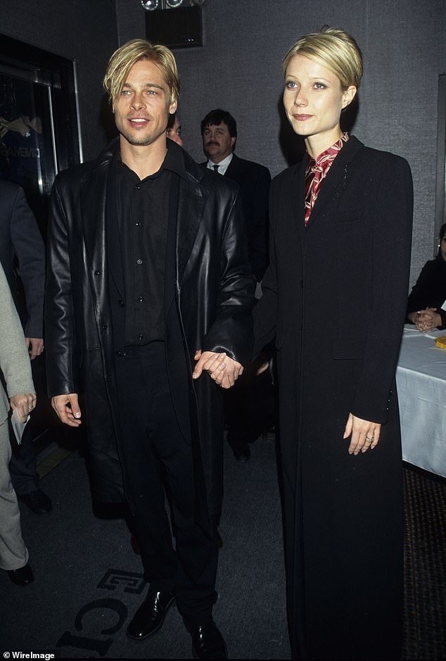 Like We Were: Pitt and Paltrow were an item for about three years starting in 1994, but went their separate ways six months after their engagement;  they are pictured in 1997