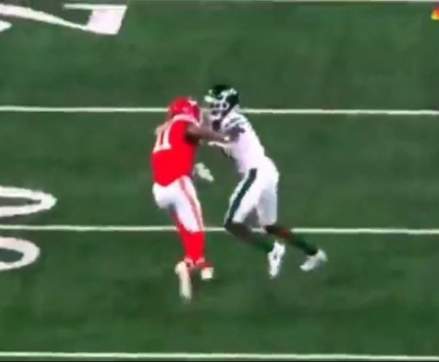 They then threw a flag on this play while Sauce Gardner 