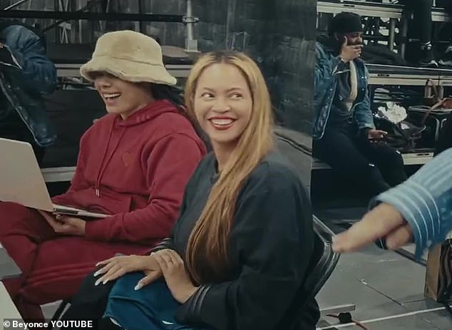 Free: “When I perform, I'm nothing but free,” Beyoncé says in voiceover, as we see footage of her getting ready for a performance, including her giving a kiss to her son Sir