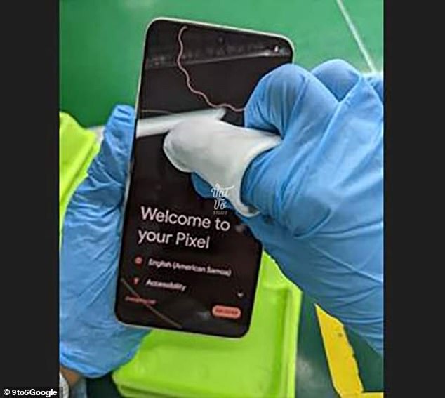 They show the phone and its packaging in a 'factory environment' and were likely taken during the final preparation for the device's launch