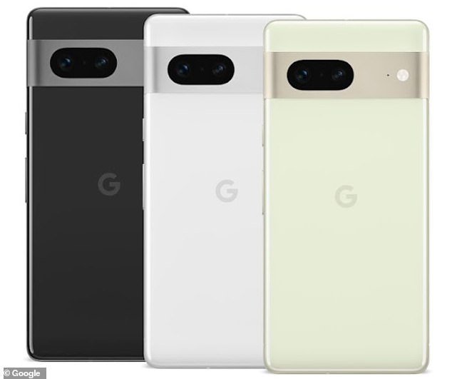 It's thought the Pixel 8 series will have rounder edges and more rounded edges than the Pixel 7, which was released last year (pictured)
