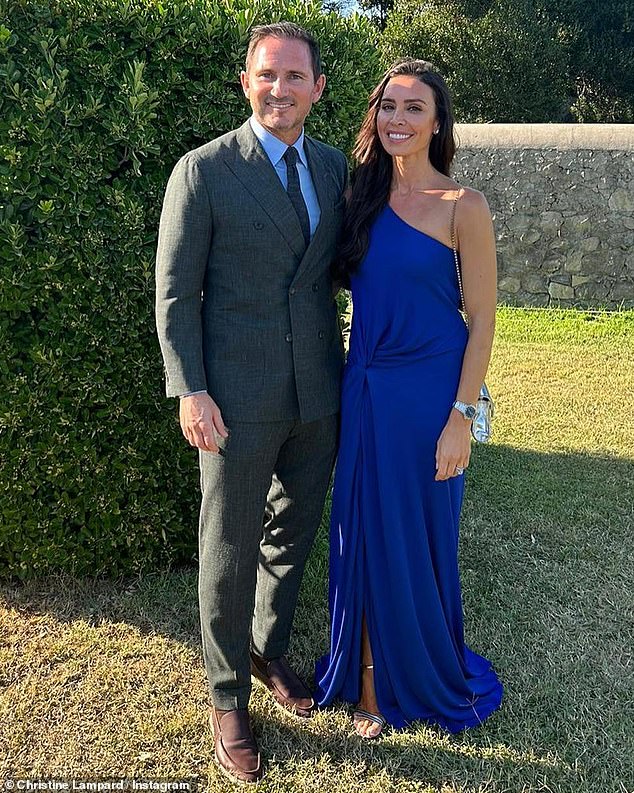 Love story: Christine married footballer Frank Lampard in Knightsbridge in 2015, after meeting at the Pride of Britain Awards in 2009, with the couple starting a family