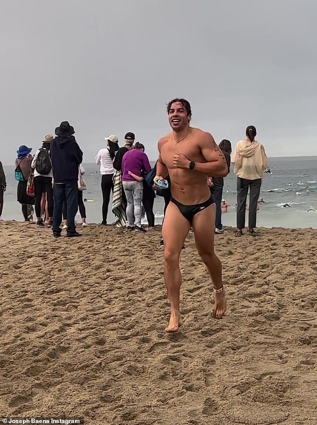 Less is more: The fitness enthusiast – whose half-brother Christopher Schwarzenegger also just turned 26 – celebrated his special day by hitting the beach in a Speedo