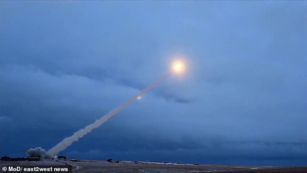 Russia's state news agency released a video in 2019 claiming to show a test of the Burevestnik missile (photo)